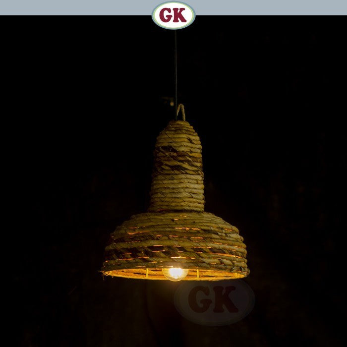 Kap Lampu Gantung Pelepah Pisang RUSTIC 39 D25 - Artistic Lampshade Perfect Interior Decor for Livingroom, Bedroom, or Longue.