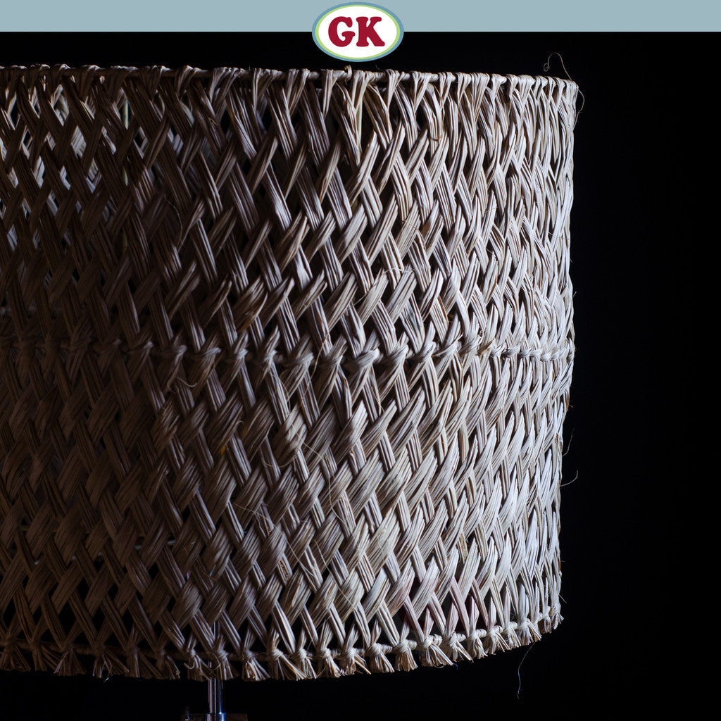 Kap Lampu Standing Rotan RUSTIC 30 D40 - Modern Japandi Rattan Tripod Floor Lampshade for Natural Minimalist Interior in Home, Resto, Cafe, or Villa.