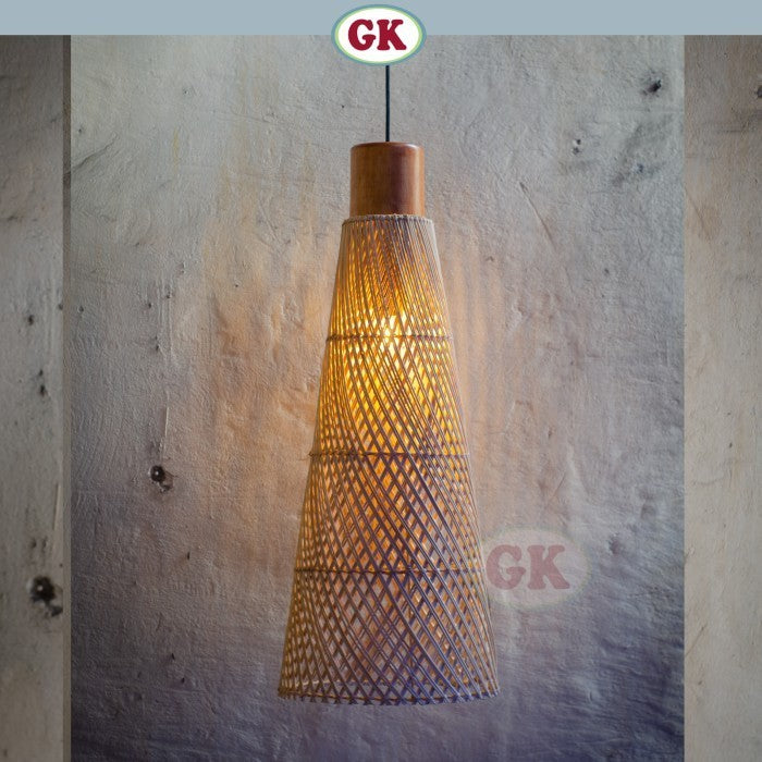 Kap Lampu Gantung Rotan KUBAH 12 - Dekorasi Lampu Sarang