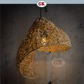 Kap Lampu Sarang BASIC 35 - Handcrafted Rattan Lampshade Perfect Interior Decor for Cafe, Resto, or Home.