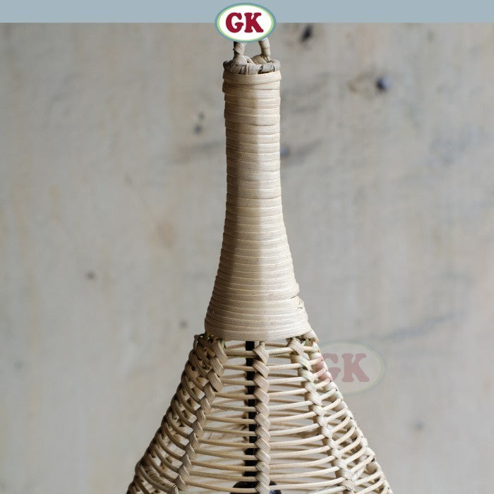 Kap Lampu Gantung Rotan BASIC 36 D25 - Handcrafted Rattan Lampshade Perfect Interior Decor for Cafe, Resto, or Home.