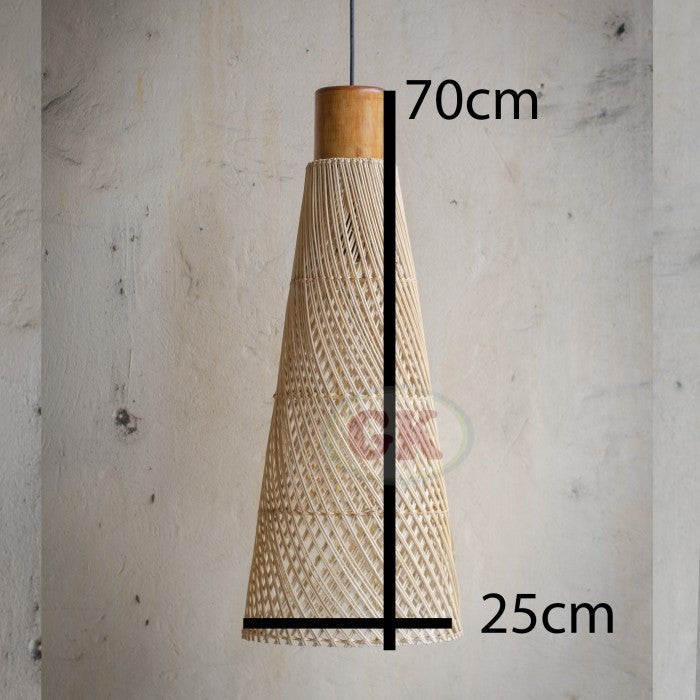 Kap Lampu Gantung Rotan KUBAH 12 - Dekorasi Lampu Sarang