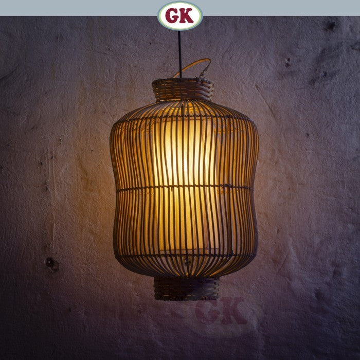 Kap Lampu Gantung Rotan LENTERA 10 D30 - Handcrafted Rattan Lampshade Perfect Interior Decor for Cafe, Resto, Hotel or Home.