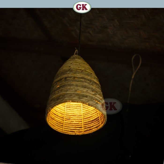 Kap Lampu Gantung Pelepah Pisang RUSTIC 38 D20 - Artistic Lampshade Perfect Interior Decor for Livingroom, Bedroom, or Longue.