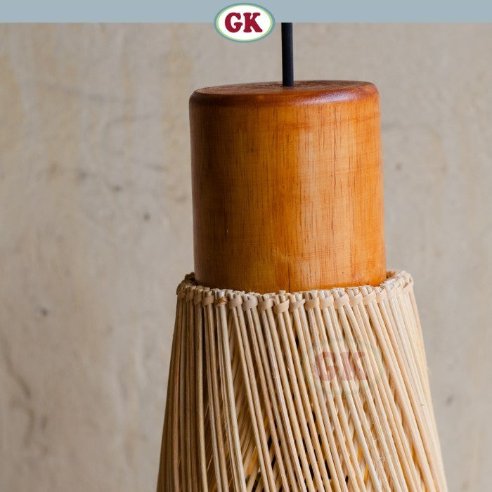 Kap Lampu Gantung Rotan KUBAH 12 - Dekorasi Lampu Sarang