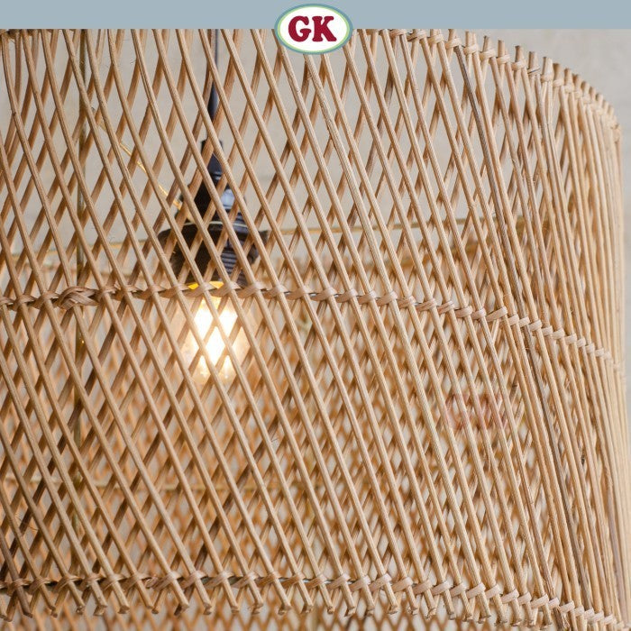 Kap Lampu Gantung Rotan BASIC 86 D40 - Lampion Dekorasi Rattan Gantung