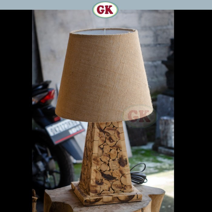 Kap Lampu Meja Rotan RUSTIC 20 D30 - Handwoven Rattan Table Lampshade Elegant Natural Decor for Bedroom, Livingroom, Lounge or Workspace.