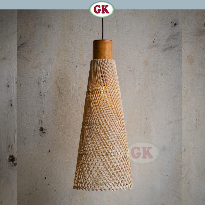 Kap Lampu Gantung Rotan KUBAH 12 - Dekorasi Lampu Sarang