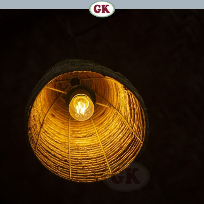 Kap Lampu Gantung Pelepah Pisang RUSTIC 38 D20 - Artistic Lampshade Perfect Interior Decor for Livingroom, Bedroom, or Longue.