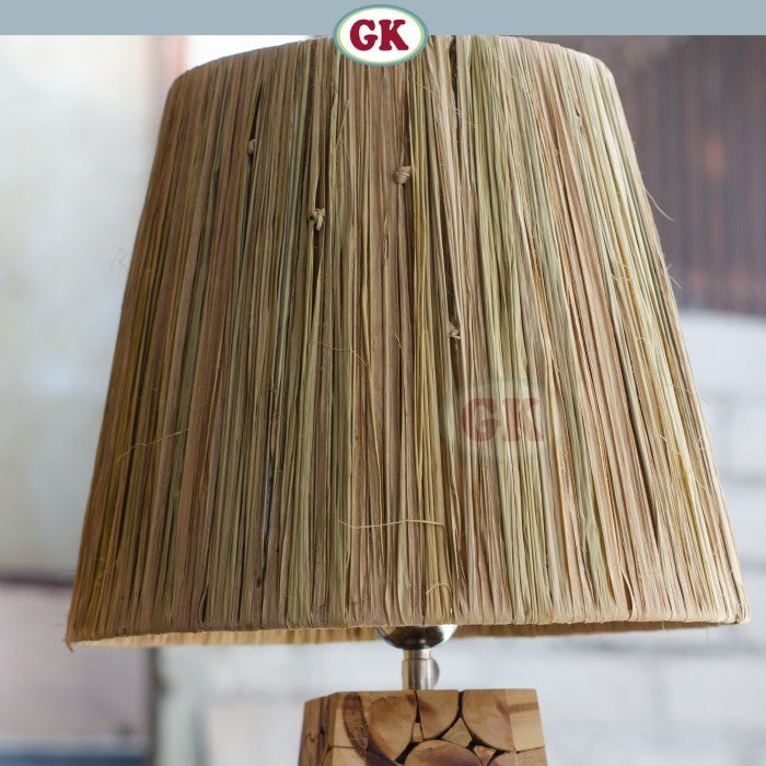 Kap Lampu Meja Rotan RUSTIC 19 D30 - Handwoven Rattan Table Lampshade Elegant Natural Decor for Bedroom, Livingroom, Lounge or Workspace.