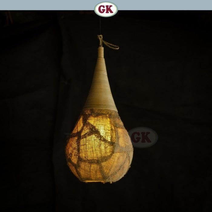 Kap Lampu Gantung Rotan RUSTIC 40 D25 - Artistic Lampshade Perfect Interior Decor for Livingroom, Bedroom, or Longue.
