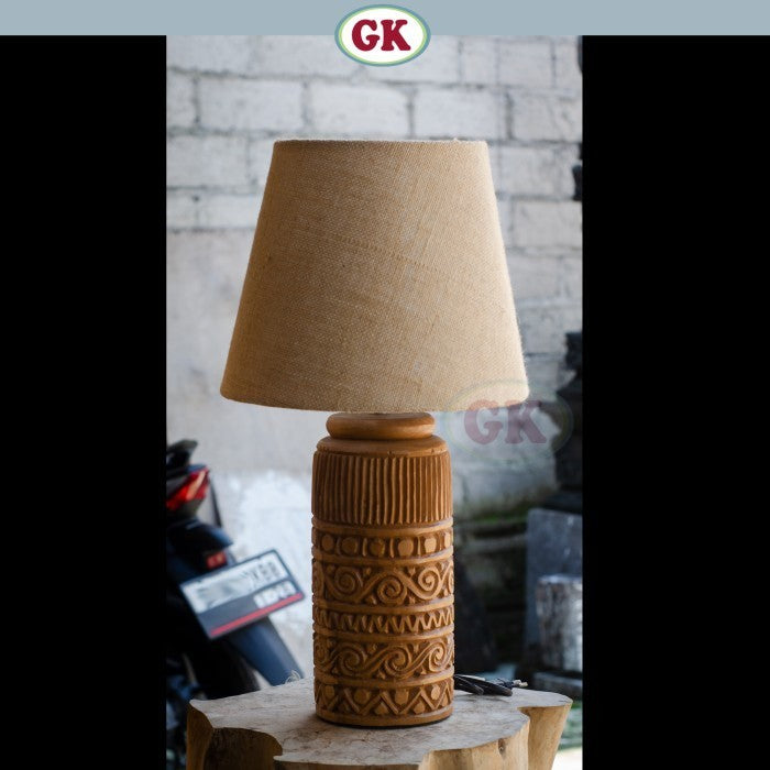 Kap Lampu Meja Rotan RUSTIC 22 D30 - Handwoven Rattan Table Lampshade Elegant Natural Decor for Bedroom, Livingroom, Lounge or Workspace.