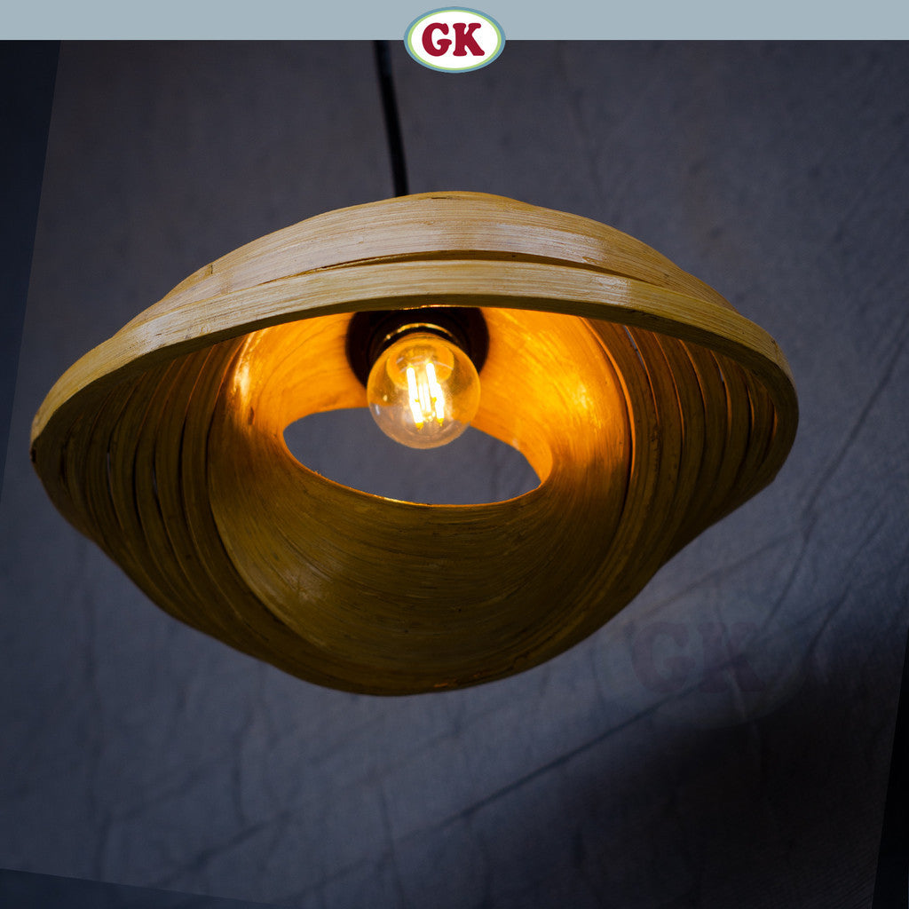 Kap Lampu Gantung Bambu BAMBOO 06 - Handcrafted Rattan Artistic Lampshade Best Interior Decor for Cafe, Resto, Hotel or Home