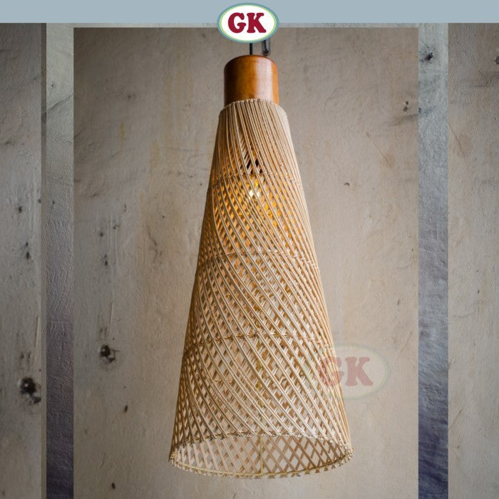Kap Lampu Gantung Rotan KUBAH 12 - Dekorasi Lampu Sarang