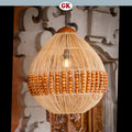 Kap Lampu Gantung Rotan KUBAH 16 - Dekorasi Lampu Manik Rattan