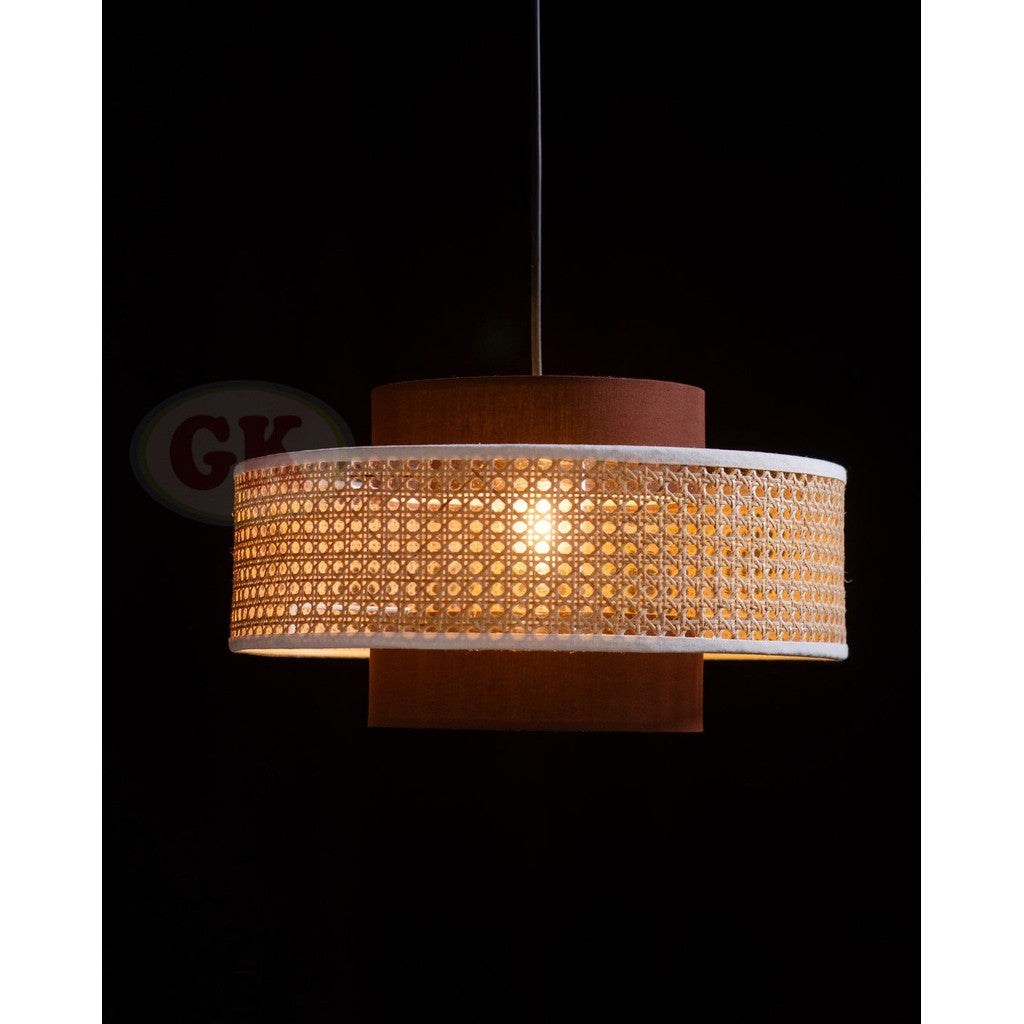 Kap Lampu Gantung Bambu NORDIC 02 D50 - Modern Minimalist Rattan Lampshade Perfect Interior Decor For Cafe, Resto, Hotel or Home.