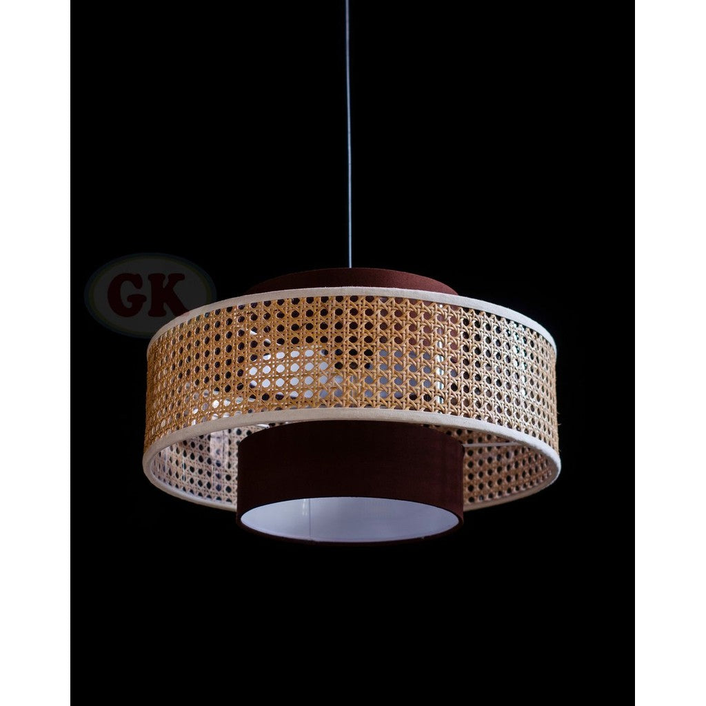Kap Lampu Gantung Bambu NORDIC 02 D50 - Modern Minimalist Rattan Lampshade Perfect Interior Decor For Cafe, Resto, Hotel or Home.