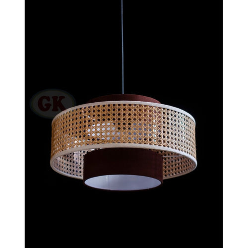 Kap Lampu Gantung Bambu NORDIC 02 D50 - Modern Minimalist Rattan Lampshade Perfect Interior Decor For Cafe, Resto, Hotel or Home.
