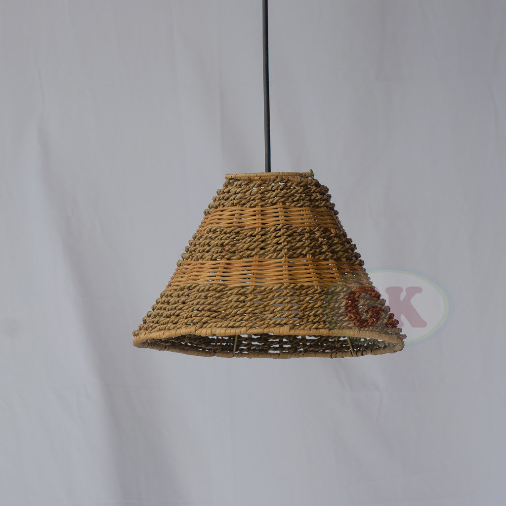 Kap Lampu Gantung Rotan RUSTIC 14 D30 - Artistic Rattan Lampshade Perfect Interior Decor for Livingroom, Bedroom, or Longue.