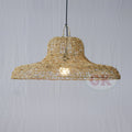 Kap Lampu Gantung Rotan RUSTIC 36 D60 - Artistic Rattan Lampshade Perfect Interior Decor for Livingroom, Bedroom, or Longue.