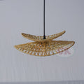 Kap Lampu Gantung Rotan RUSTIC 13 D40 - Artistic Rattan Butterfly Lampshade Perfect Interior Decor for Livingroom, Bedroom, or Longue.