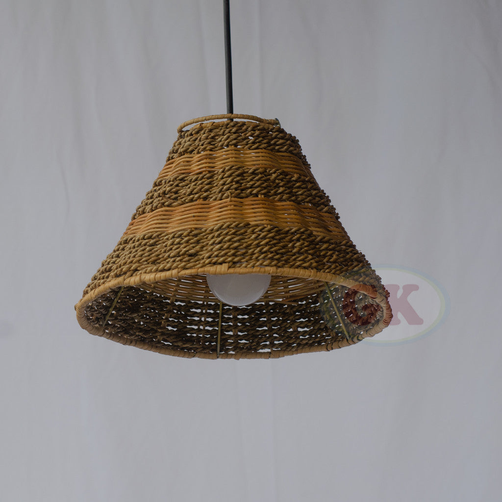 Kap Lampu Gantung Rotan RUSTIC 14 D30 - Artistic Rattan Lampshade Perfect Interior Decor for Livingroom, Bedroom, or Longue.