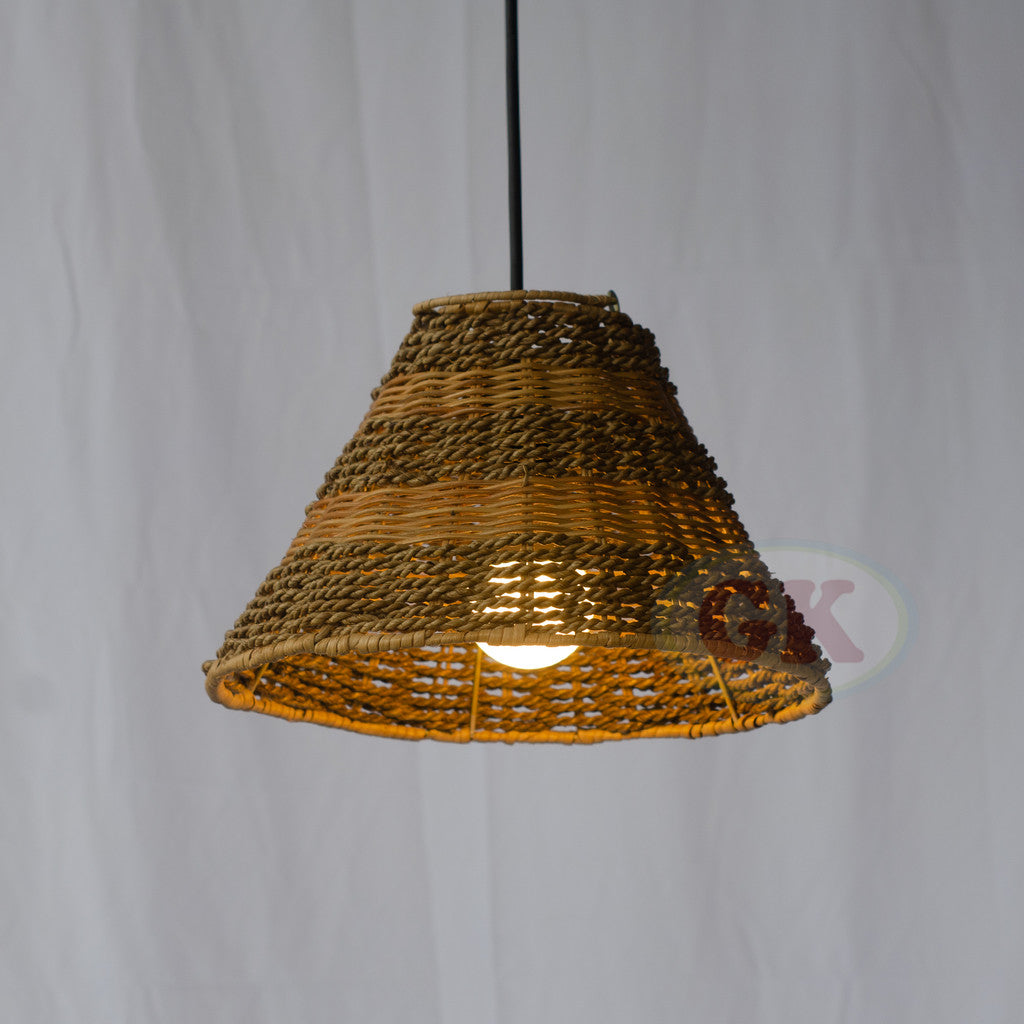 Kap Lampu Gantung Rotan RUSTIC 14 D30 - Artistic Rattan Lampshade Perfect Interior Decor for Livingroom, Bedroom, or Longue.