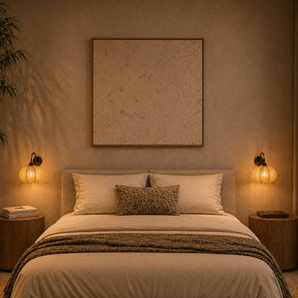 Lampu Dinding Kap Kain Pleated – Minimalist Wall Sconce Warm Light LENTERA 46