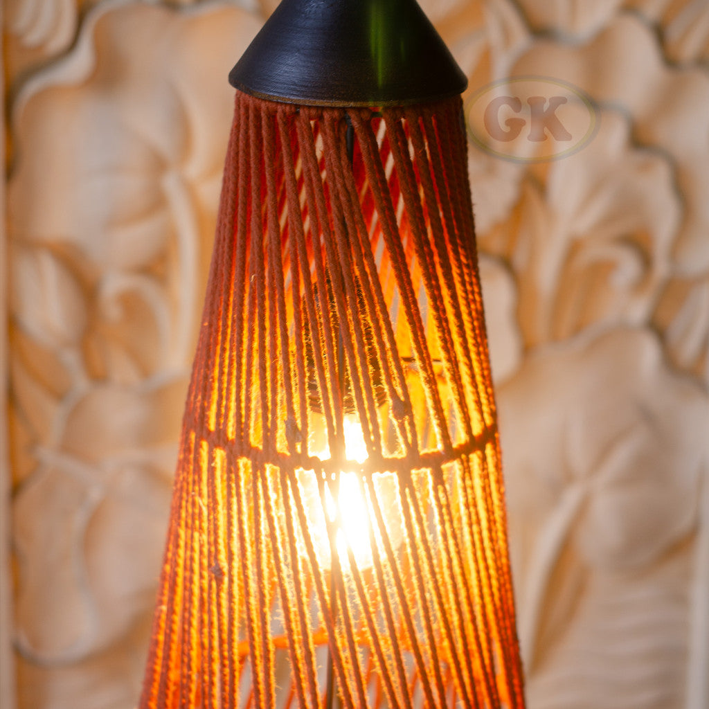 Kap Lampu Gantung Rajut RUSTIC 54 D30 - Artistic Lampshade Perfect Interior Decor for Livingroom, Bedroom, or Longue.