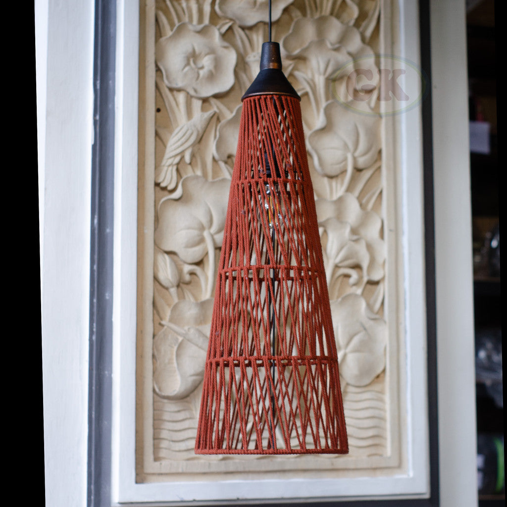 Kap Lampu Gantung Rajut RUSTIC 54 D30 - Artistic Lampshade Perfect Interior Decor for Livingroom, Bedroom, or Longue.