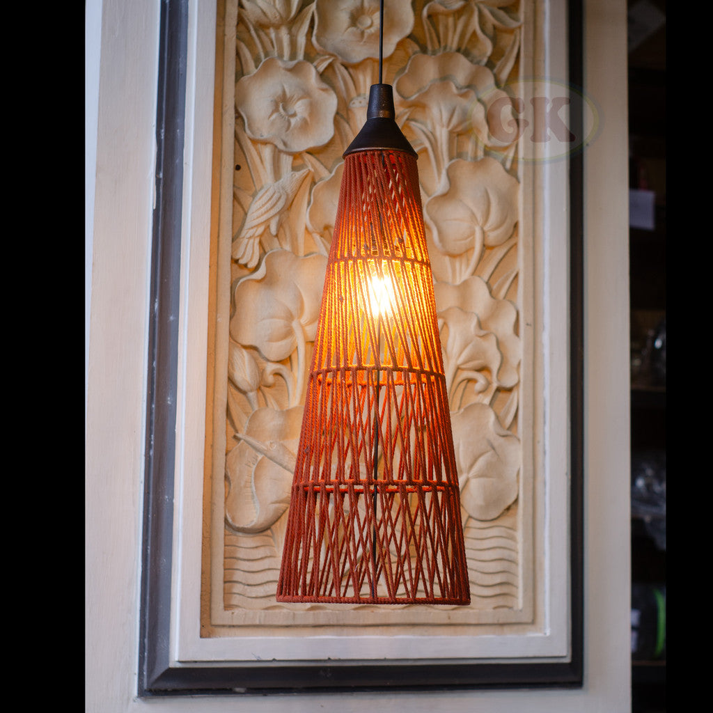 Kap Lampu Gantung Rajut RUSTIC 54 D30 - Artistic Lampshade Perfect Interior Decor for Livingroom, Bedroom, or Longue.