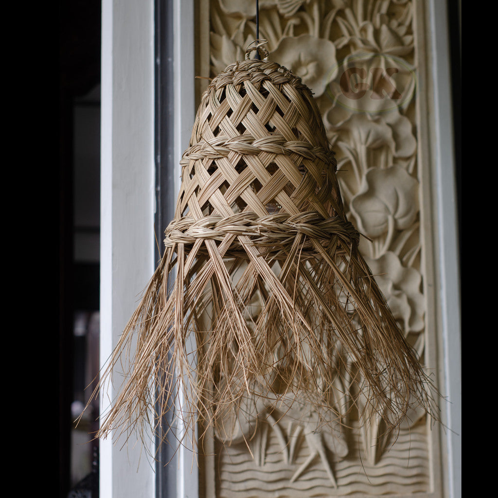Kap Lampu Gantung Rumbai RUSTIC 59 D30 - Artistic Lampshade Perfect Interior Decor for Livingroom, Bedroom, or Longue.