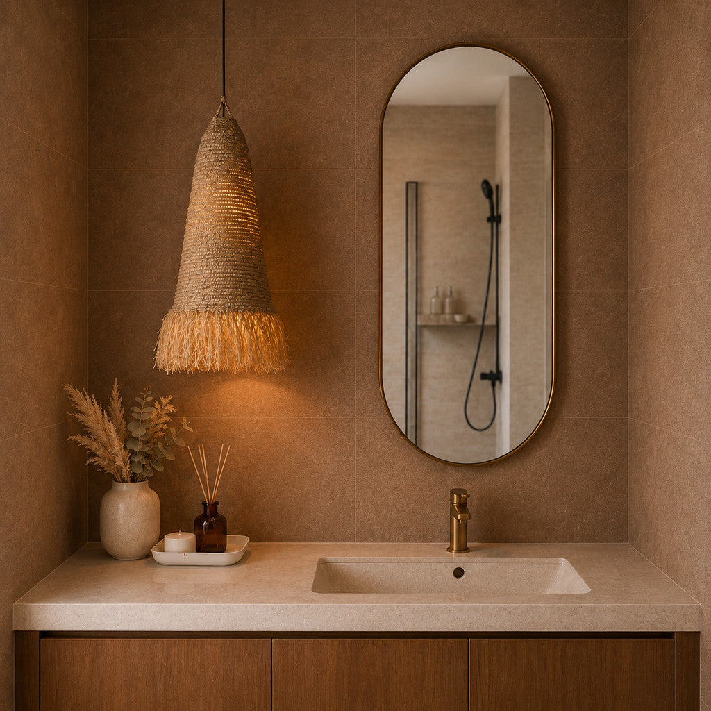 Kap Lampu Gantung Rumbai RUSTIC 52 D30 - Artistic Lampshade Perfect Interior Decor for Livingroom, Bedroom, or Longue.