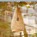 Kap Lampu Gantung Bambu BAMBOO 08 - Handcrafted Rattan Unique Lampshade Best Interior Decor for Cafe, Resto, Hotel or Home.