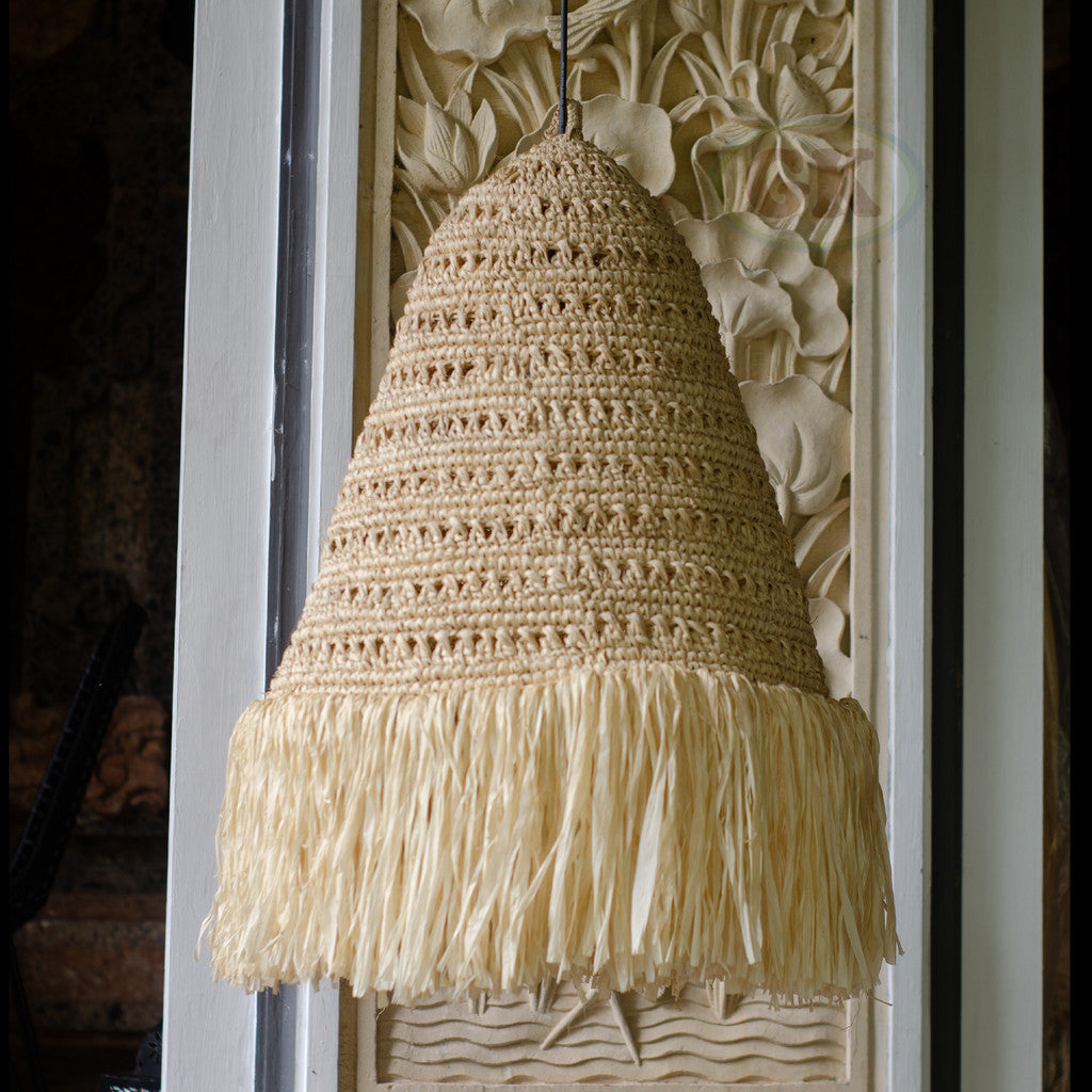 Kap Lampu Gantung Rumbai RUSTIC 51 D50 - Artistic Lampshade Perfect Interior Decor for Livingroom, Bedroom, or Longue.