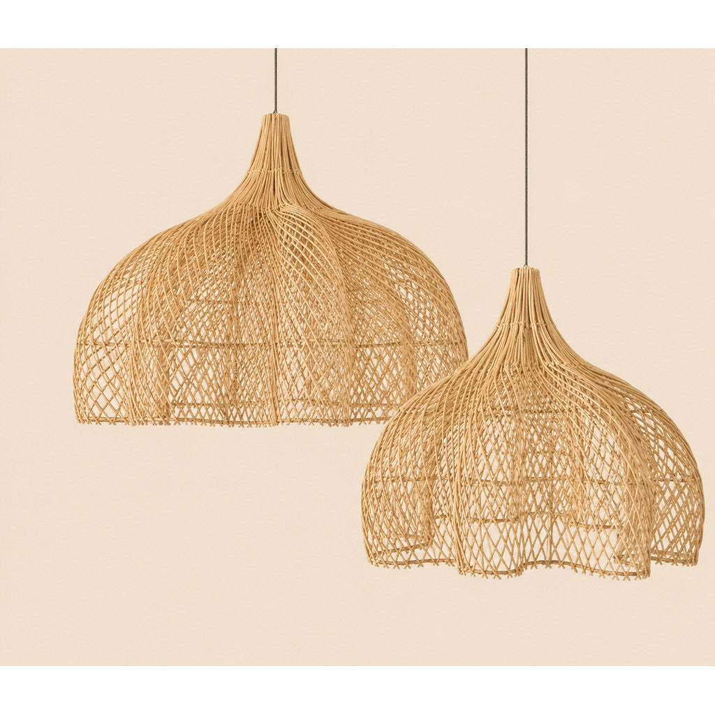Kap Lampu Gantung Rotan BASIC 04 - Rotan Hias Ceiling Rattan