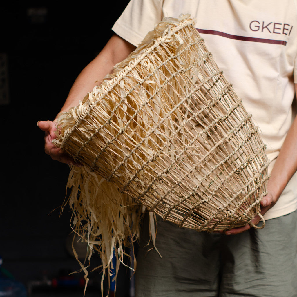 Kap Lampu Gantung Rumbai RUSTIC 58 D40 - Artistic Lampshade Perfect Interior Decor for Livingroom, Bedroom, or Longue.