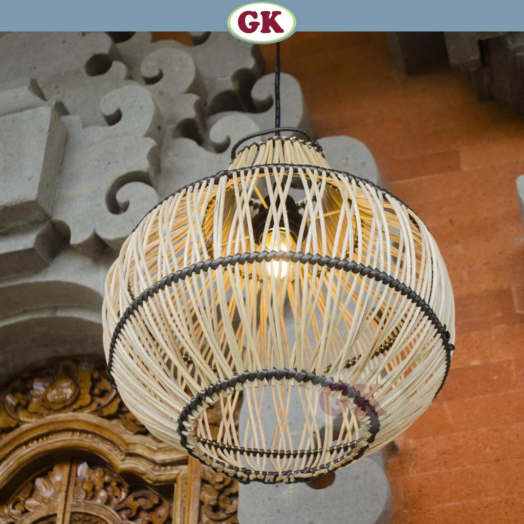 Kap Lampu Gantung Rotan BASIC 18 - Onion Rattan Decorative Light