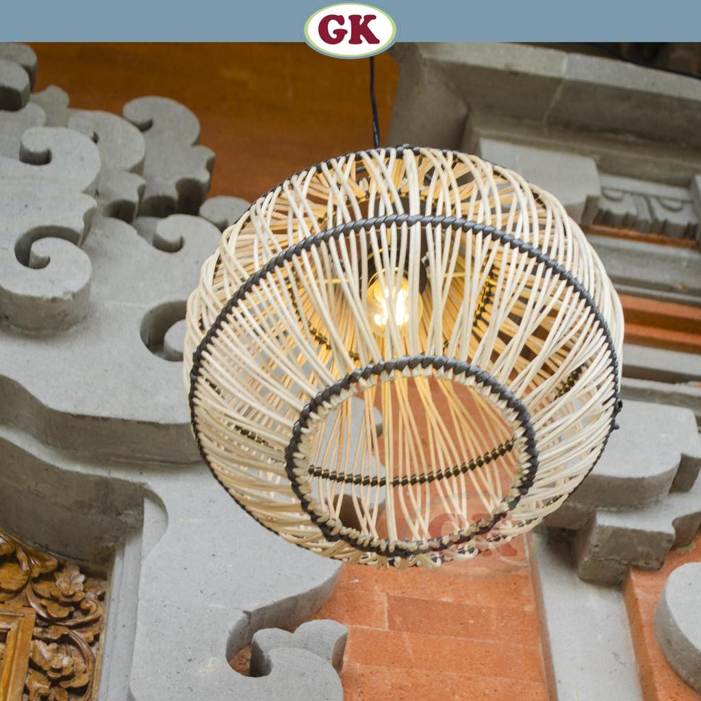 Kap Lampu Gantung Rotan BASIC 18 - Onion Rattan Decorative Light