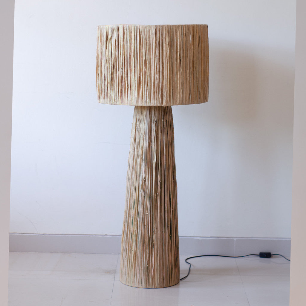 Kap Lampu Standing Rumbai RUSTIC 60 D50 - Artistic Lampshade Perfect Interior Decor for Livingroom, Bedroom, or Longue.
