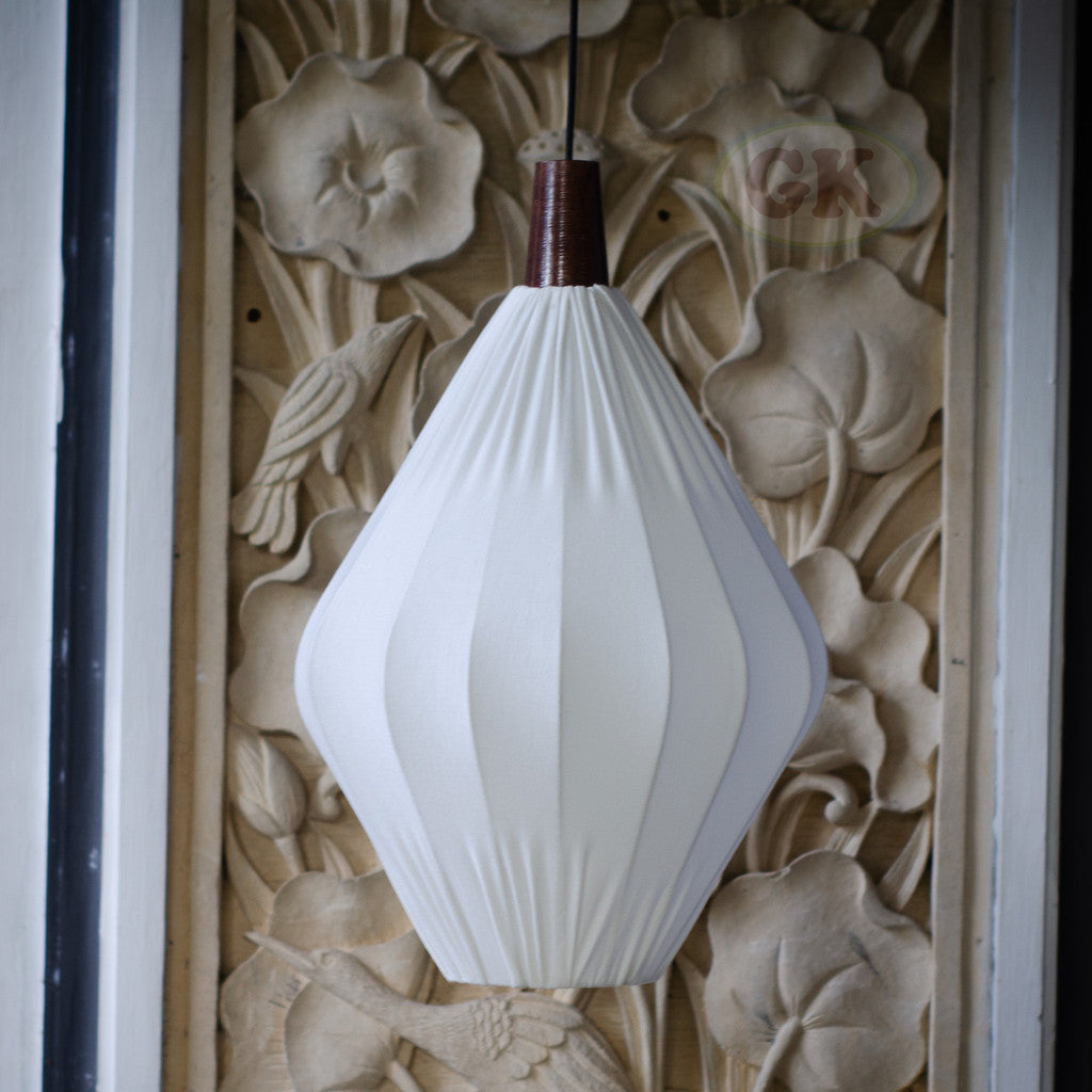 Kap Lampu Gantung Kain LENTERA 41 D30 - Handcrafted Lampshade Perfect Interior Decor for Cafe, Resto, Hotel or Home.