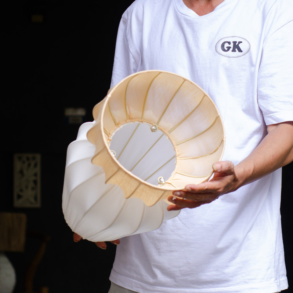 Kap Lampu Gantung Kain LENTERA 43 D25 - Handcrafted Lampshade Perfect Interior Decor for Cafe, Resto, Hotel or Home.