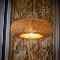 Kap Lampu Gantung Rotan DONUT 06 D40 - Handwoven Rattan UFO Pendant Lampshade Japandi Natural Decor for Cafe, Home, Resto or Villa.