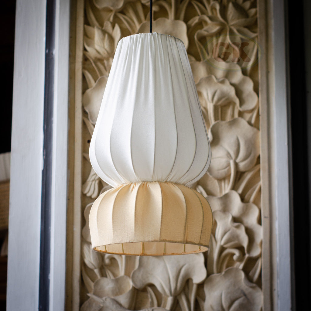 Kap Lampu Gantung Kain LENTERA 43 D25 - Handcrafted Lampshade Perfect Interior Decor for Cafe, Resto, Hotel or Home.