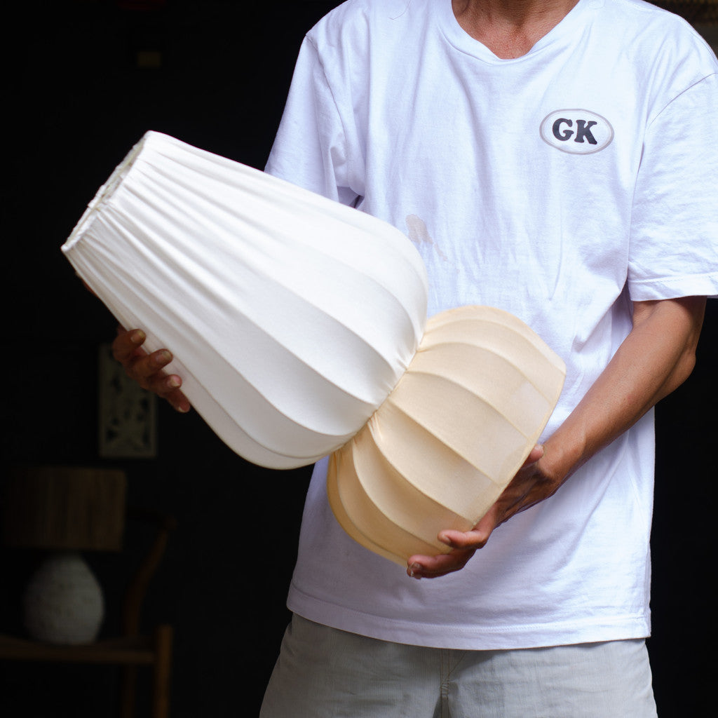 Kap Lampu Gantung Kain LENTERA 43 D25 - Handcrafted Lampshade Perfect Interior Decor for Cafe, Resto, Hotel or Home.